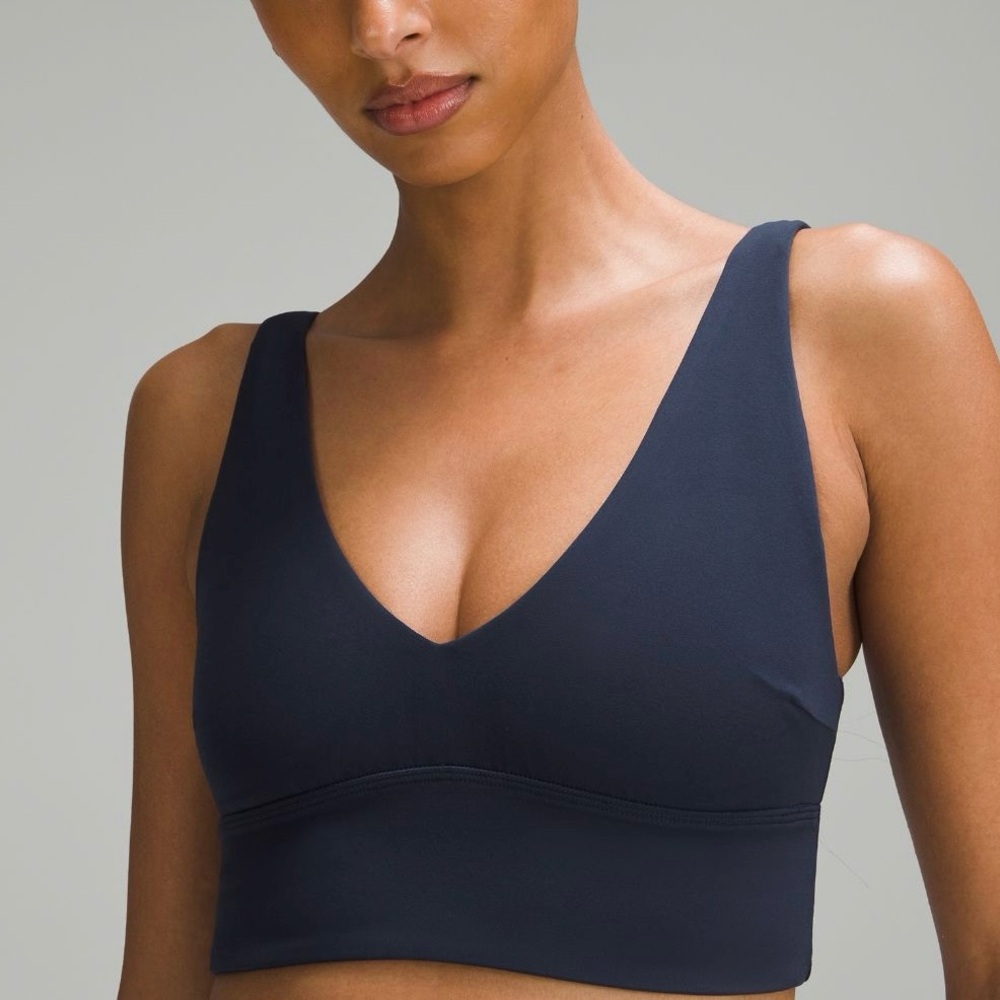 Lululemon Align V-Neck Bra Light Support, C/D Cup, Size 8 True Navy